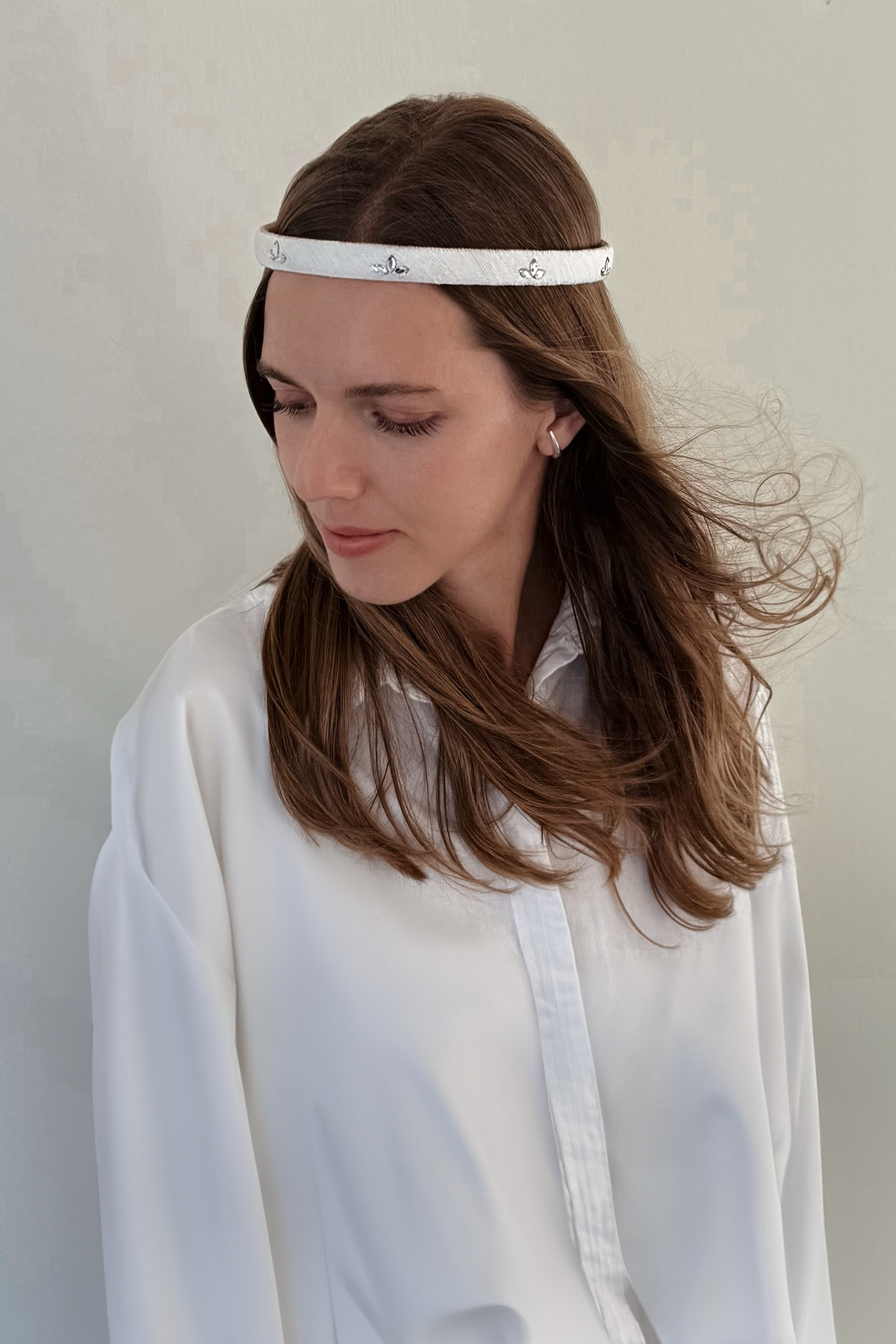 Lauren Hair Ring in Raw Silk