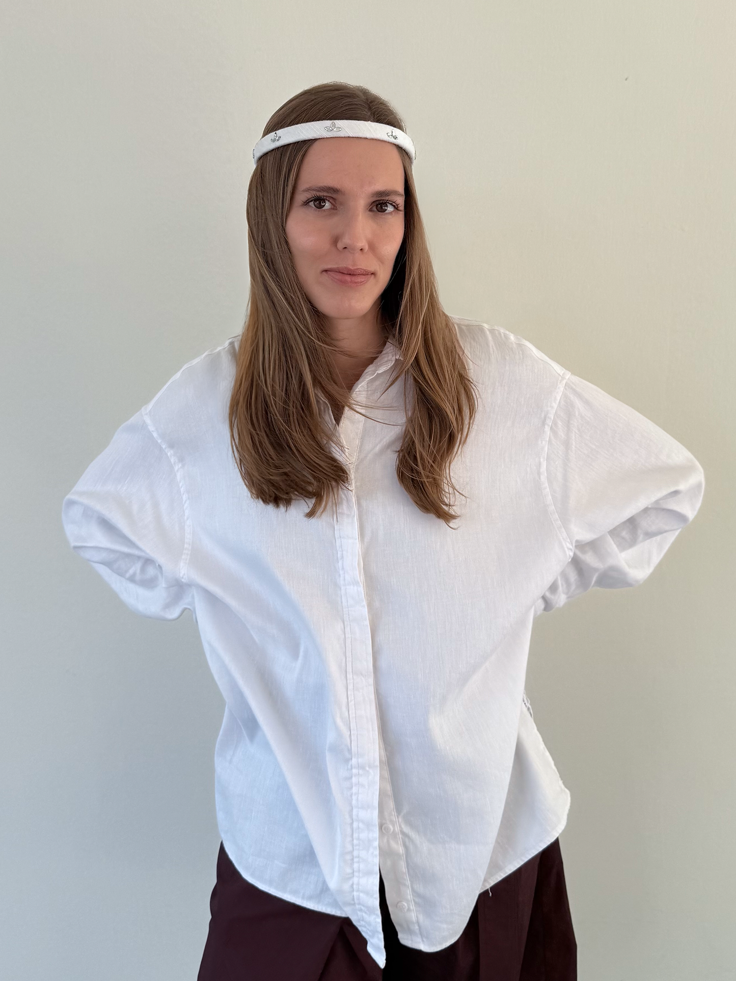 Lauren Hair Ring in Raw Silk